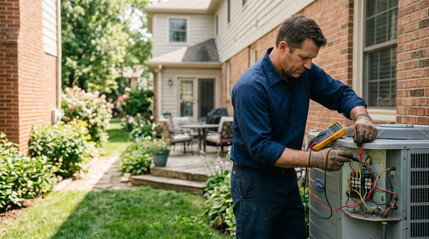 HVAC technician working near Higbee, MO